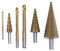 Nimomo Brocas escalonadas 6 unids/set juego de brocas escalonadas de flauta recta broca de sierra HSS de titanio de vástago redondo para escariar Metal