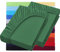 NatureMark Basic 2er Set Jersey Spannbettlaken 90 x 190 cm - 100 x 200 cm - 25 cm Steg - 100x200cm Spannbetttuch - 100% Baumwolle, Dunkel grün