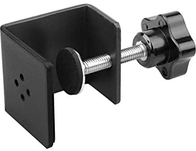 JSFURN Heavy Duty Metal C-Clamps for Woodworking, Table Saw Fence Clamps with Protective Pad, 1 Pack Table Clamp for Fixed Acrylic Sheets, Plexiglass Sheets, Plastic Sheets, Wood Sheets