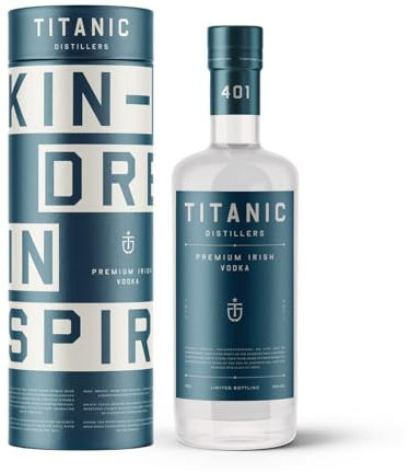 Titanic Distillers, Premium Irish Vodka, Crisp, Smooth & Clean Spirit, Distilled Using Finest Sugar Beet & Spring Water, Vanilla Sweetness & Zesty Citrusy Tang Flavour, Great Gift, 40% ABV, 700ml