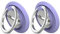 2 Pieces Phone Ring Holder, 360° Adjustable Mobile Phone Loop Universal Cell Phone Finger Grip Ring Magnetic Finger Ring Stand Car Mount Phone Ring for All Smartphones (purple)
