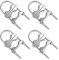 MOOKEERF 4 PCS U Bolts Antenna Mast Clamp with V Jaw for 1-1.8 OD Poles, Heavy Duty Antenna Mast to Mast Mount Bracket Kit Ham TV Antennas, Security Cameras, Outdoor Lights, ANTENNA-U-BOLT-4PCS