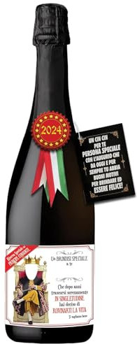 Bottiglia di Vino Prosecco Millesimato personalizzato con foto e nome per l'Addio al celibato del vostro amico
