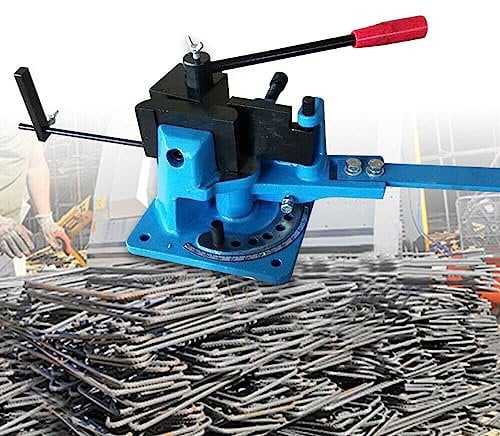 Winkelbieger Baustahl, 120° Winkelbieger Biegemaschine mit 5 Matrizen, Universal Manuell MetallbiegegeräT, Winkelbiegemaschine manuell füR Flachstahl Rundstahl