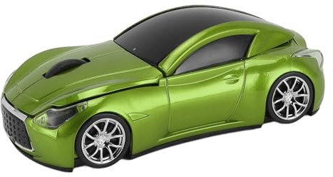 Denash 2,4 GHz Kabellose Auto-Maus, Auto-Sleep-Kabellose Auto-Maus, Tragbar für PC für Zuhause (Green)