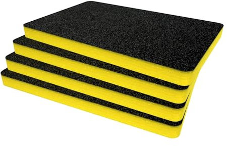 Shadow Foam Einsatzpaket für Peli 1500 - Cut and Peel Schaumstoffeinlagen für Peli-Koffer | Kamera-Aufbewahrung, Fotografie-Organisation, Gelb/30 mm