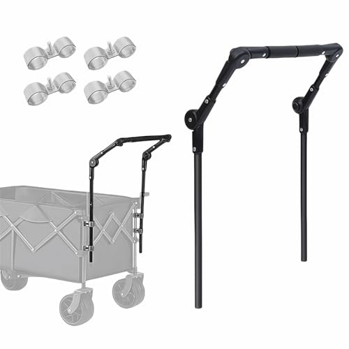Camper Wagon Push Griff Befestigung Faltbare Gartenwagen Ersatz für Outdoor Lebensmittel Trolley, Nicht enthalten Warenkorb (Drücken)