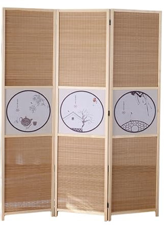 Faltbarer Raumteiler, Raumteiler Mit Sockel Und Rollen, Raumteiler, Geeignet for Büros, Schlafzimmer, Wohnzimmer, Hotels, Holz