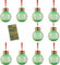 Christmas Booze Balls, 10Pcs Christmas Fillable Booze Tree Ornaments, Bulbs Shape Plastic Clear Christmas Ornaments Pendant Ball for Christmas Home Holiday Decor (Green)