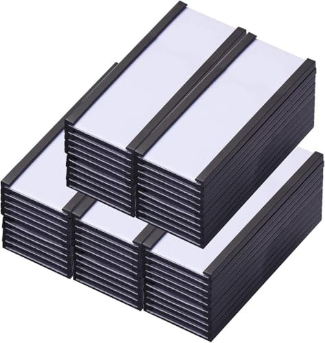Magnet C-Profil Magnetische Etikettenhalter für Labels Etiketten mit Schutzfolie, Breite 10 mm - 50 mm, Länge 95 mm - 50 Stück, C-Profil:Breite 30mm