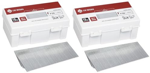 DEWBIN 18 Gauge Brad Nails, 12000 Counts 2-inch 18 GA Brad Nails, Galvanized Nails for Nail Gun, Finishing Nail Gun Nails for Pneumatic, Electric Brad Nailer Gun