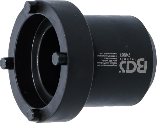 BGS 74587 | Vorderachs-Zapfenschlüssel | Zapfen außen liegend | für Suzuki | für Suzuki Jimny, Grand Vitara | Antrieb Innenvierkant 12,5 mm (1/2) | Abtrieb Spezialprofil | 4 Zapfen | Länge 54 mm