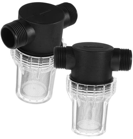 Warmhm Garden Hose Sediment Filter Inline Water Filter for Clean Watering Rv Camping Car Wash Mesh Filter Screen for Agricultural Pipeline Use