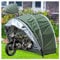 Garage Moto Appeso 2 in 1 Telo Moto con Doppie Porte per 2-5 Biciclette Copri Scooter Da Esterno Casette Da Giardino,Green