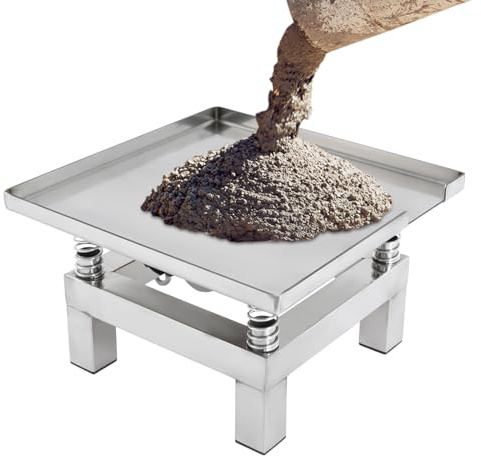 Concrete Vibrating Table 3600 RPM, Electric Vibrating Platform, Stainless Steel Concrete Tools Vibrazione Frequency, Ampiezza 1-2 mm, Capacità di carico 10 kg per Concretes Compaction Air Bubble