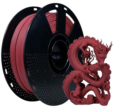 iBOSS Matte PLA Filament 1.75mm Dunkelrot, Mattes 3D-Drucker-Filament 1kg(2,2 Pfund),Maßgenauigkeit+/- 0,02 mm (Matte Dark Red)