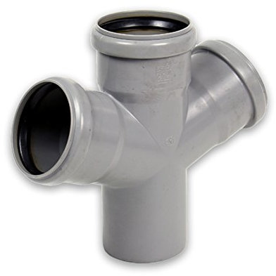 HT-Abflussrohr Doppelabzweig 67° DN 50 auf DN 50