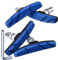 Hotop 2 Paar V Fahrrad Bremsbeläge mit Sechskantmuttern und Distanzstücken V Fahrrad Bremsblöcke Set 70 mm (Blau)