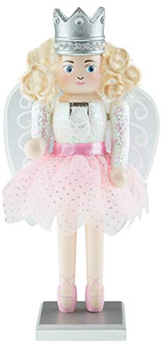 Clever Creations - Traditioneller Nussknacker im Märchen-Design - Festliche Weihnachtsdeko - perfekt für Regale & Tische - 100% Holz - 25,4 cm - 03 - Zuckerfee