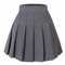 Hoerev Frauen Mädchen Kurze hohe Taille gefaltete Skater Tennis Schule Rock,Solid Dunkelgrau,L - 38