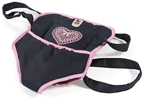 Bayer Chic 2000 782 26 Puppentragegurt für Baby-Puppen, Puppentrage, Puppenzubehör, Melange grau-Navy