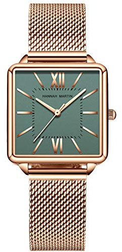 rorios Damen Uhren Analog Quarz Armbanduhr mit Edelstahlarmband Wasserdicht Minimalistisch Damenuhren für Frauen