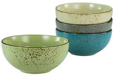 CreaTable, 23421, Serie Nature Collection - Buddhabowl, 4-teiliges Geschirrset, Bowl-Set aus Steinzeug, spülmaschinen- und mikrowellengeeignet, Qualitätsproduktion
