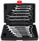 Set di Chiavi a Cricchetto, Set di Chiavi a Cricchetto, Chiave a Bussola 12 Pezzi 8-19 Mm, Kit di Chiavi Combinate Metriche in Acciaio Al Cromo Vanadio, Set di Cacciaviti a Cricchetto e Punte, Chia