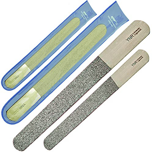 Nail File Diamond Deb Nail File Foot Dresser Stainless Steel Double Sided Diamond Dust Coating Podiatry Foot Care Instruments Professional Quality Product Chiropody File (6 & 8 Inches)