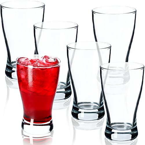 KADAX Lot de 6 verres à eau, à jus de fruits, en verre robuste, pour eau, jus, jardin, fête, boisson, bière, verres universels, cocktails, boissons, 320 ml