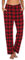 Ekouaer Pyjamahose Damen Lang Baumwolle Schlafanzughose Freizeithose mit Taschen und Kordelzug Rot M