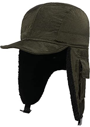 CLAPE Unisex Nylon Trapper Hat Wasserdicht Trappermütze Winter Warm Fliegermütze Wintermütze mit Baumwolle Ohrenklappen Windproof Bomber Mütze