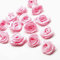 Lot de 100 Petites Roses de 1,5 cm en Satin - Fleurs Artificielles pour Travaux Manuels, Patches, Décoration de Mariage, Fête, Maison - Mini Roses en Tissu, Accessoires Décoratifs - Rose Clair