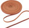 GORGECRAFT 5.5Yds 5mm Cordon Plat en Cuir Véritable Cordon en Cuir Naturel Artisanat Bandes de Dentelle Rouleau de Cordon de Tressage de Vachette Pleine Fleur (Marron)