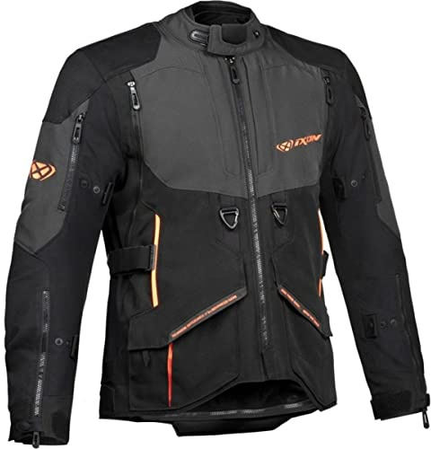IXON, Motorradjacke Ragnar black anthracit orange, XL