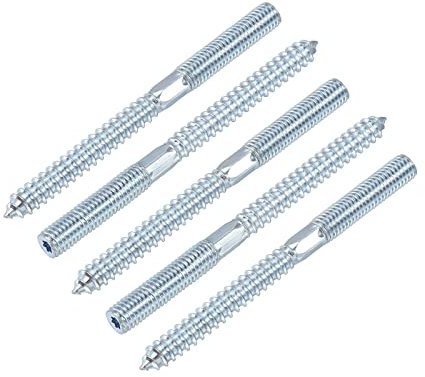 METALLIXITY Double Terminal Vis (M10 Filetage 110mm Long) 5Pcs Cintre Boulons Autotaraudant Double Face Vis - pour Maison Réparations