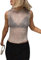 Yoisdtxc Women's Sexy Shirts Mesh Sheer Glitter Sequins Long Sleeve Cover Up Y2K Flare Sleeve Cropped Top Turtleneck Button Down Shirt Streetwear (H-Silver, S)