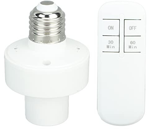 Kabellose Lampenfassung, 360-Grad-Steuerung, Ersatz-Fernbedienung, Lampenfassung, Energiesparend, Keine Verkabelung Erforderlich, für 100 W LED-Glühbirne, E27-Glühbirne (220V)