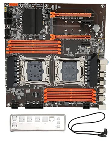 ciciglow Placa Base X99, LGA 2011 3 CPU 8xDDR4 DIMM, 6xSATA3.0, PCIe 3.0 32Gbps, 2xNVME M.2 RJ45 Network PS/2 Mouse Keyboard Interface, USB 3.2/2.0 Desktop Motherboard