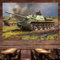 SU-85 Panzerzerstörer – Entfesseln Sie die Macht des Zweiten Weltkriegs Militärkunst mit schweren Rüstungswaffen-Poster – War Arts Flagge Wanddekoration Banner