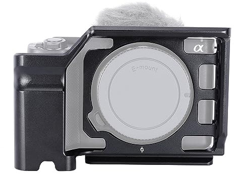 NICEYRIG ZV-E1 Vollkamerakäfig, kompatibel mit Sony ZV-E1, mit NATO-Schiene, Kaltschuhe, 1/4 Zoll Gewindelöcher, 3/8 Zoll ARRI-Loch, Arca-Typ-QR-Basis für Schnellschalter, kompatibel mit DJI RS