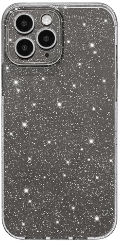 Hython Case for iPhone 11 Pro Max Case Glitter Cute Sparkly Shiny Bling Sparkle Phone Cases 6.5, Thin Slim Fit Soft TPU Bumper Shockproof Rubber Protective Cover for Women Girls Girly, Gray