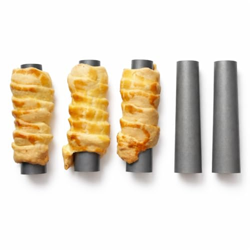 CULIMI Schaumrollen Formen 13 cm, 5er Set – Schillerlockenformen mit Antihaftbeschichtung - Cannoli Röhrchen zum Backen für Schaumrollen, Sahnerollen und Blätterteig