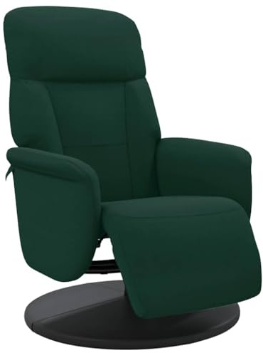 vidaXL Relaxsessel mit Fußteil Dunkelgrün Samt