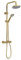Balterley Round Thermostatic Shower Kit with Fixed Head & Adjustable Handset - Brushed Brass