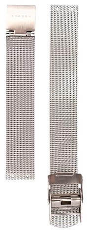 Skagen Watch straps for women, 14 mm, silver stainless steel, original replacement strap for 358SSSD, silver, Bracelet