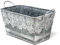 allgala HD88316 Verzinkter Pflanztopf für Innen- und Außenbereich, rechteckig, Grau, 20,3 cm
