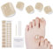 Ongles en Gel UV Semi Durci Lot de 32 pcs Faux Ongles Pieds Autocollants Auto-adhésifs Vernis Autocollant Ongles Bande Gel Ongle UV Pour Femmes Nail Art Stickers