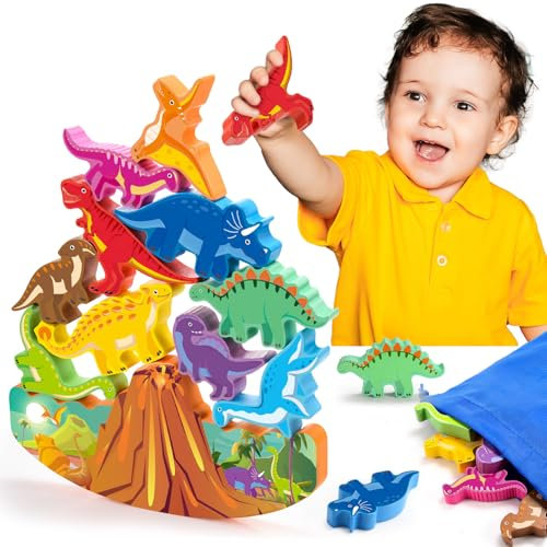DejaNard Dinosaurier Spielzeug ab 3-7 Jahre Jungen, Spiele ab 3 4 5 Jahren Geschenk Junge 3 4 5 6 Jahre Kleine Ostergeschenke Kinder Montessori Spielzeug Kinderspielzeug Brettspiele ab 3-5 Jahre