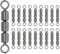 20 x Wirbel Angeln, Dreifachwirbel Angeln, Dreifachwirbel Angeln Forelle, 3fach Wirbel Angeln, Angelzubehör Wirbel, Kugellager Wirbel Angeln Zubehör, Fishing Angelwirbel Set